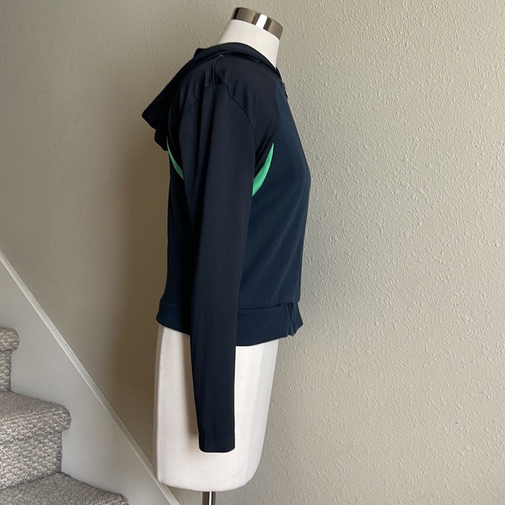 Puma Sz M Mesh Hoodie Green & Black Jacket - Picture 2 of 14